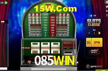 Tela de boas-vindas e lobby de jogos do aplicativo 085WIN